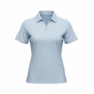 Pebble Beach Blue Golf Polo Performance Lightweight Comfort Top Size L Athletic